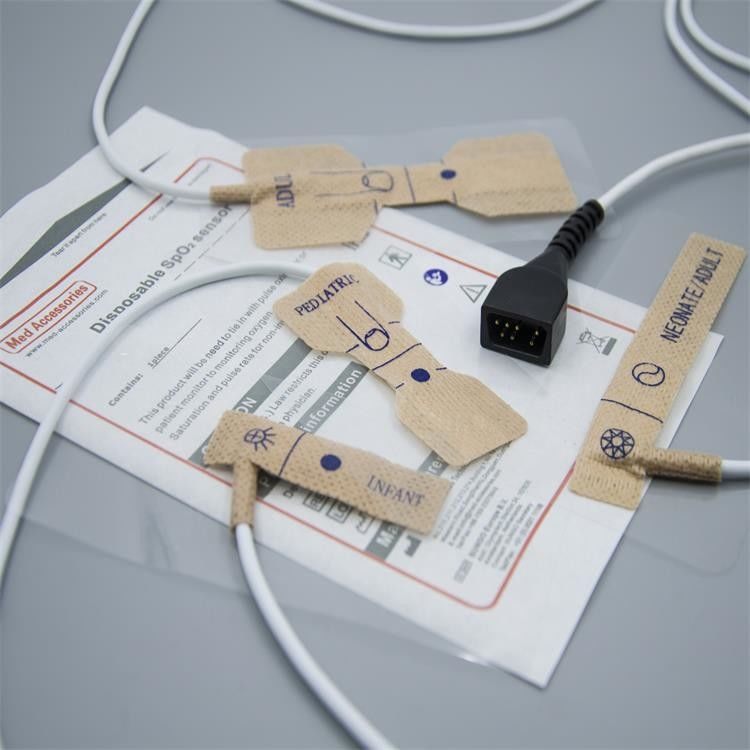 Kleefstof wegwerppulsoximeter Finger Probe Lengte 90cm Witte kleur