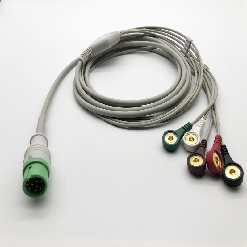 Comen 3 Lead 12 Pin ECG direct connect ECG kabel voor STAR8000E STAR8000F STAR8000H