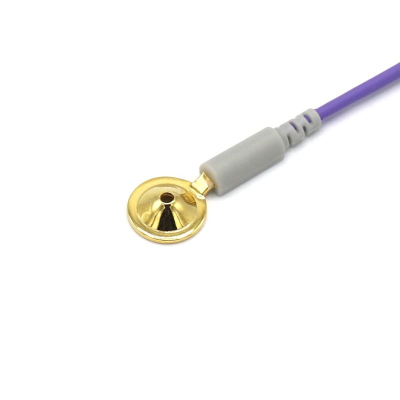 10 Lood Andere patiëntmonitor accessoires EEG-kabel Dia 1,5 mm met vergulde beker