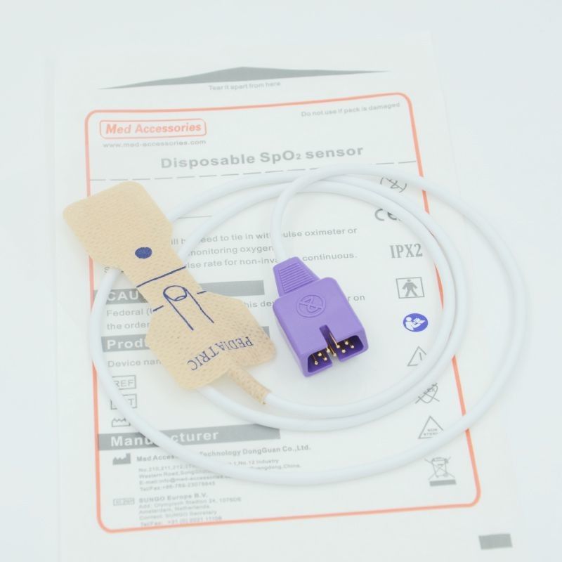Niet-toxische wegwerp-oximeter sensor, draagbare Nellcor Pediatric Spo2 sensor.