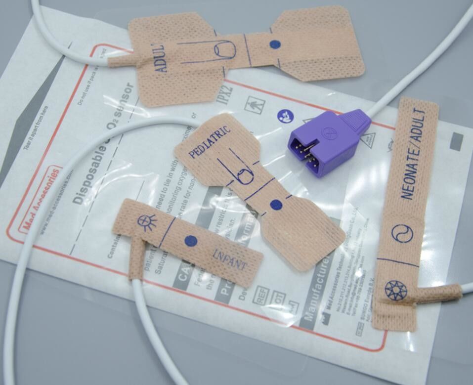 Draagbare Nellcor Pediatrische Spo2 Sensor Niet-toxische wegwerp-oximeter Sensor