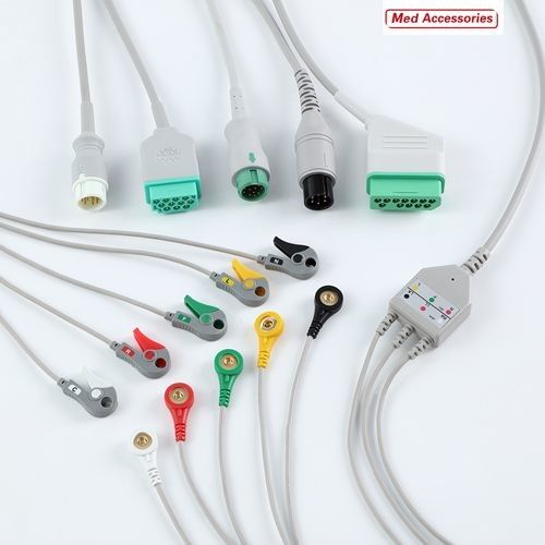 Med Accessories Medische BCI EKG Monitor Kabel 6 Pin 5 Leads Multifunctionele 0.9m Grootte