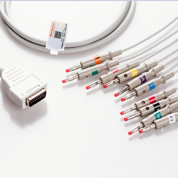 Burdick Atria Plus Eclipse Direct Connect EKG Cable 10 Leads AHA Banana 3,0m Lengte