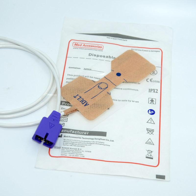Eenmalig Spo2 Sensor Kleefmiddel Duurzaam Voor Monitors van Belangrijkste Merken Compatibel Nellcor