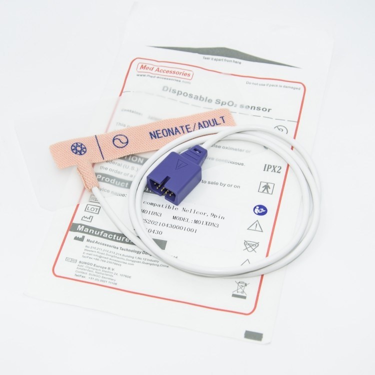 Eenmalig Spo2 Sensor Kleefmiddel Duurzaam Voor Monitors van Belangrijkste Merken Compatibel Nellcor