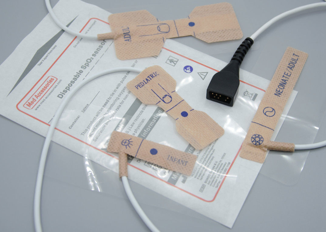 Med Accessories Factory Kleefmiddel Pulsoximeter Finger Probe Lengte 90cm Witte kleur