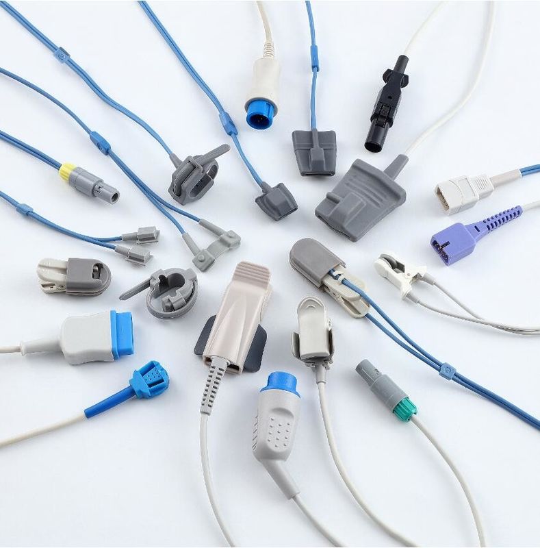 Ziekenhuis Accessoires Volwassen Vingervingerspeld Hoogwaardige compatibele Nellcor Medical 9Pin herbruikbare SpO2 sensor