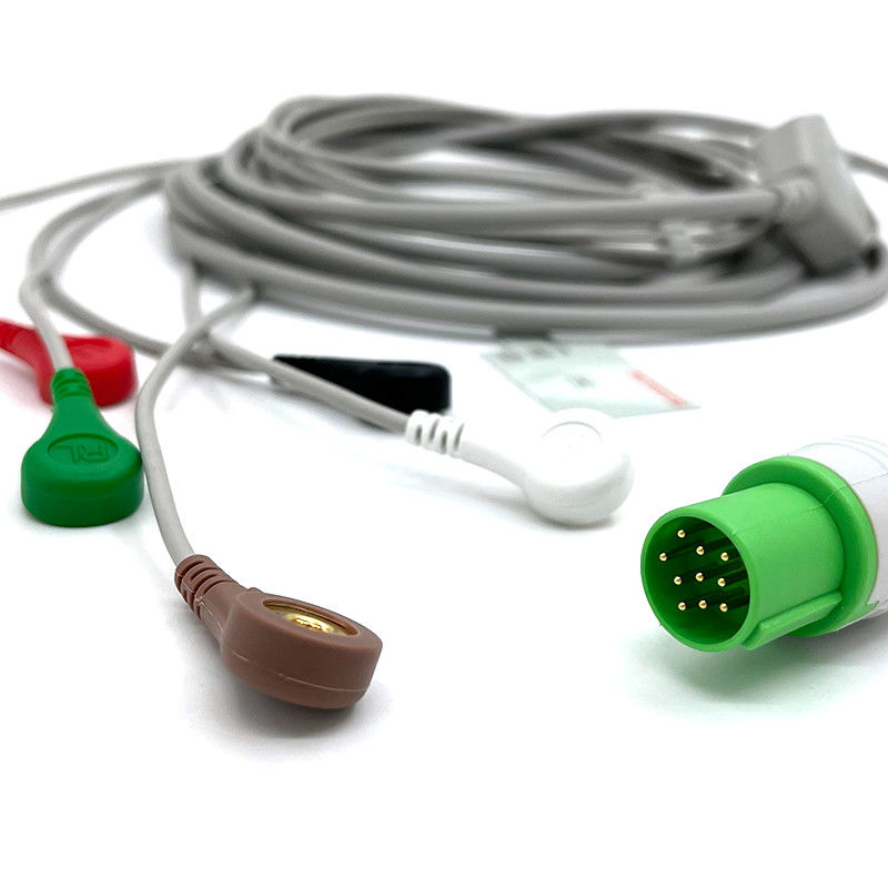 GE Helige 10 Pin EKG 5lead ECG Med Accessoires Medisch ECG Monitor Kabel Meerdere doeleinden 0.9m Grootte
