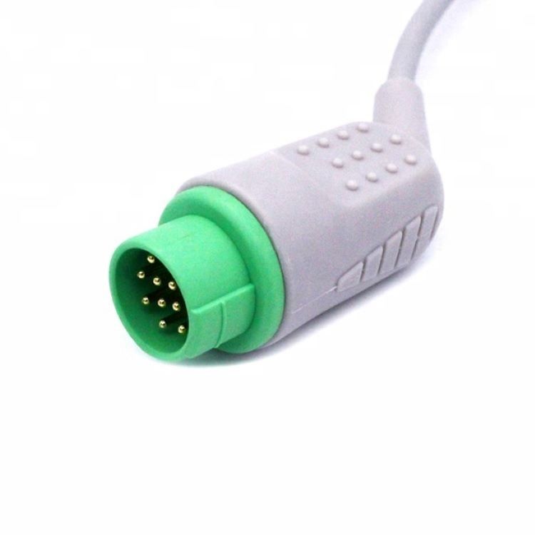 Medische zorg Monitor Accessoires Biolight EKG kabel 12 Pin 5 Leads Grabber Eind Eén stuk 3.4m Grootte