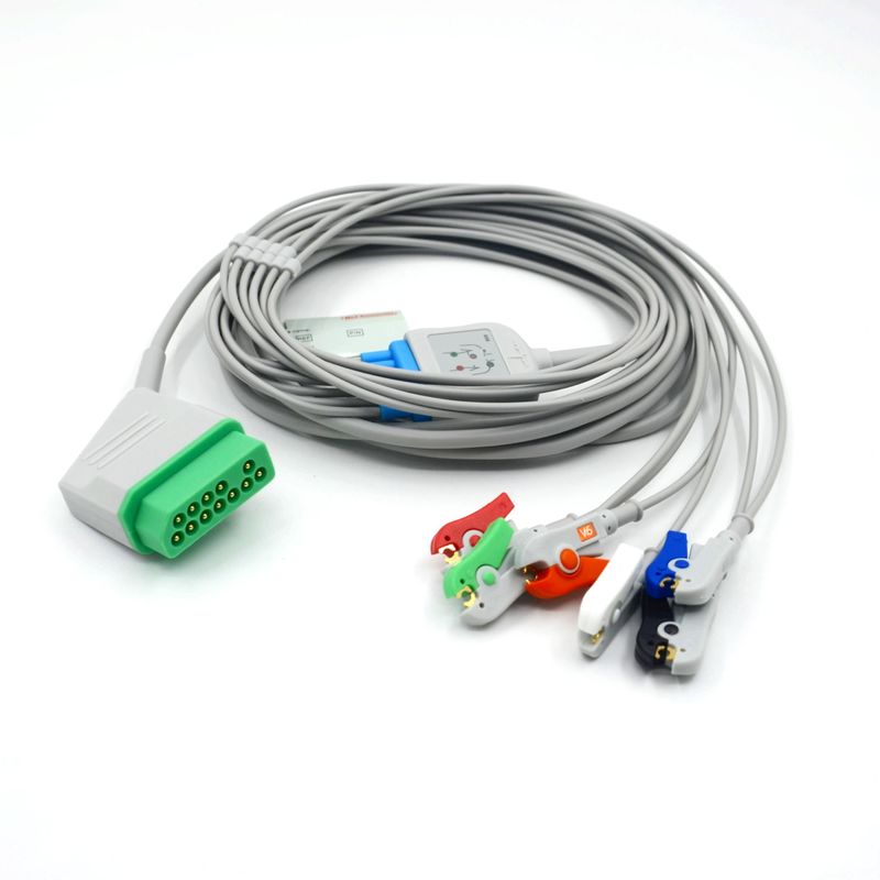 Compatibele Nihon Kohden 12 Pin 6 Leads EKG Monitor kabel voor medische accessoires