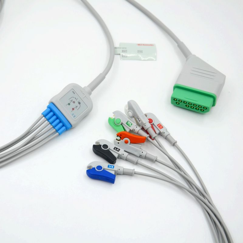 Compatibele Nihon Kohden 12 Pin 6 Leads EKG Monitor kabel voor medische accessoires