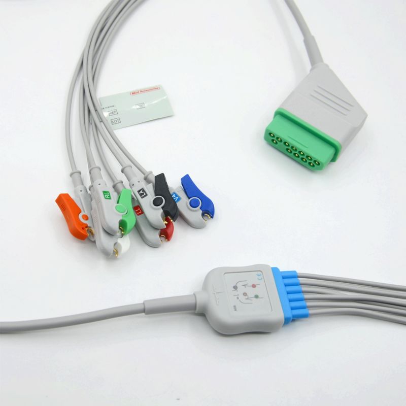 Compatibele Nihon Kohden 12 Pin 6 Leads EKG Monitor kabel voor medische accessoires