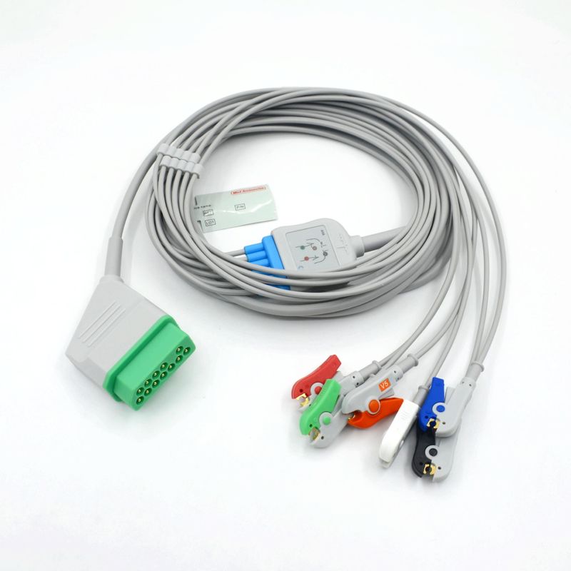 Compatibele Nihon Kohden 12 Pin 6 Leads EKG Monitor kabel voor medische accessoires