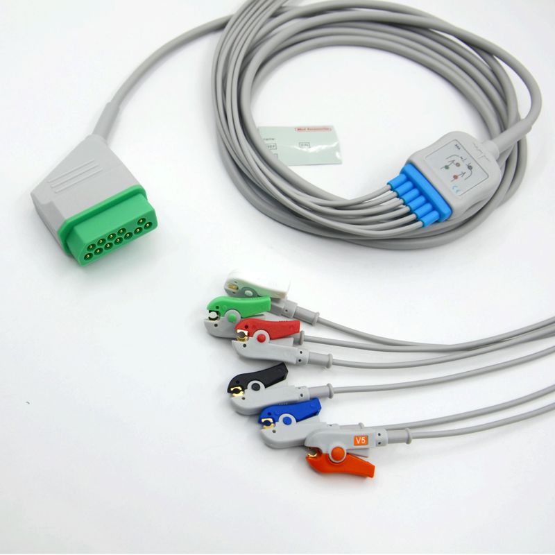 Compatibele Nihon Kohden 12 Pin 6 Leads EKG Monitor kabel voor medische accessoires