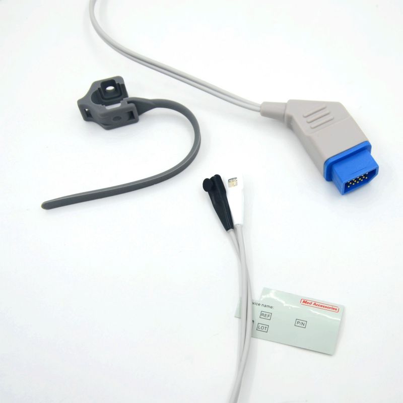 Compatibele Nihon Kohden Silicone Soft Tip herbruikbare Spo2 Sensor
