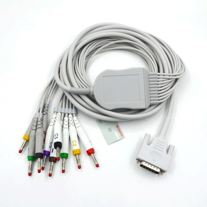 Compatibel Nihon Kohden 10 Leads EKG kabel voor patiënt monitor accessoire