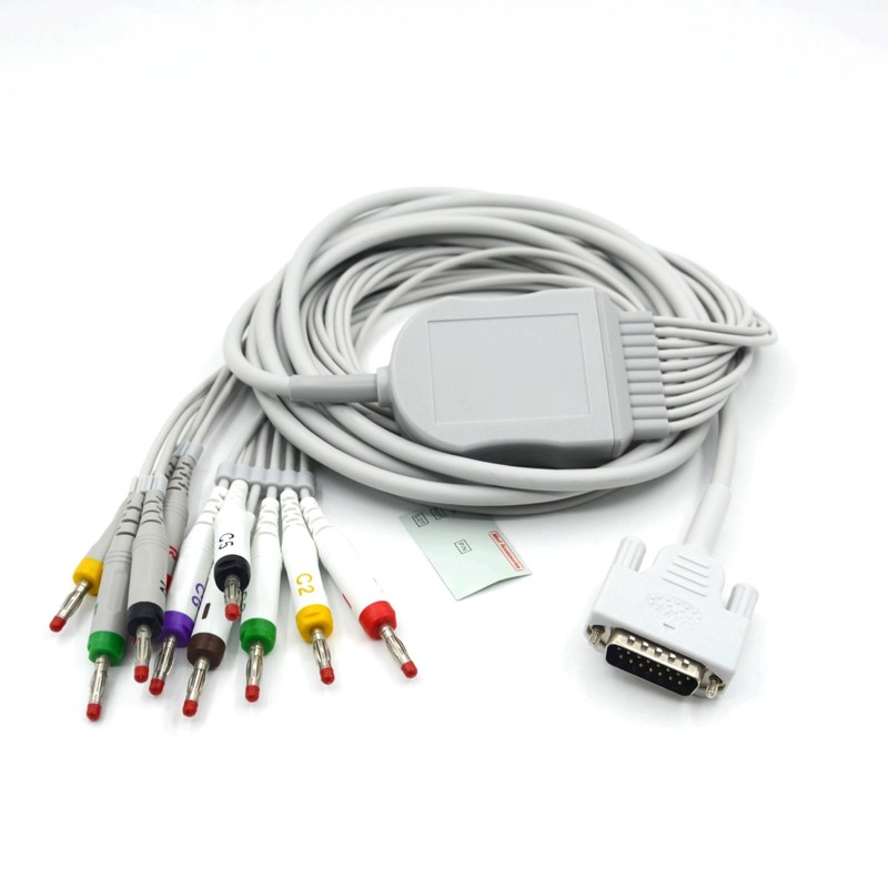 Compatibel Nihon Kohden 10 Leads EKG kabel voor patiënt monitor accessoire