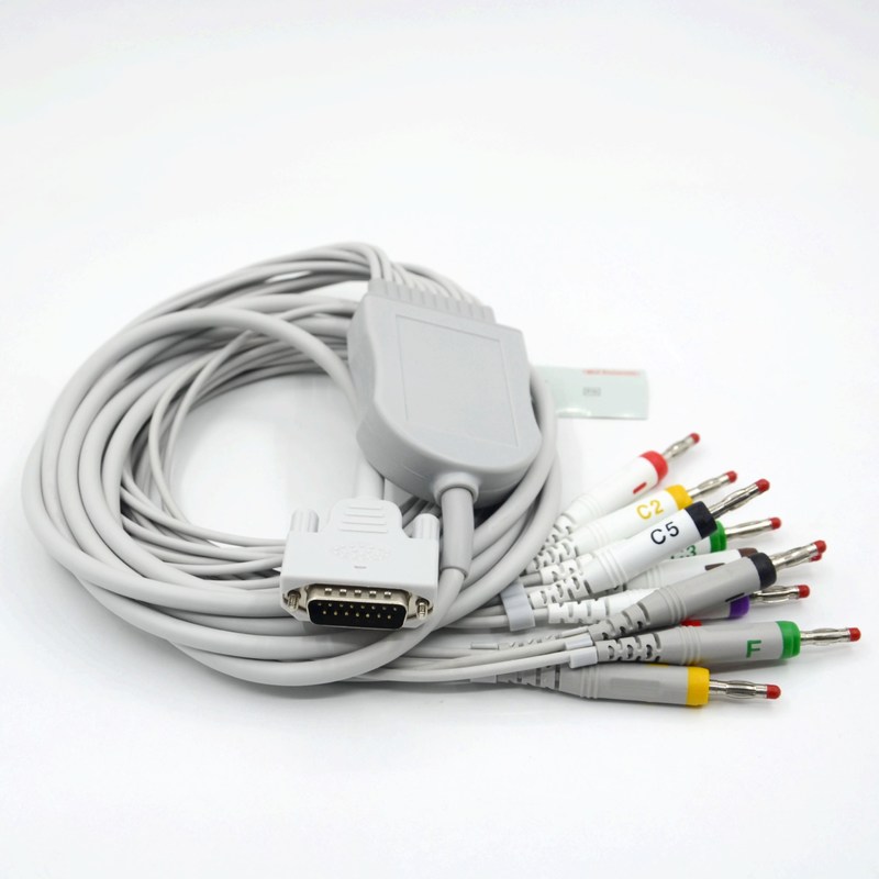 Compatibel Nihon Kohden 10 Leads EKG kabel voor patiënt monitor accessoire