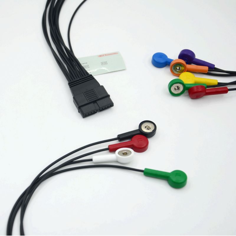 Compatibele Schiller 10 Lead ECG Patiëntkabel Schiller voor Schiller MS-12 Blauwe ECG-kabel