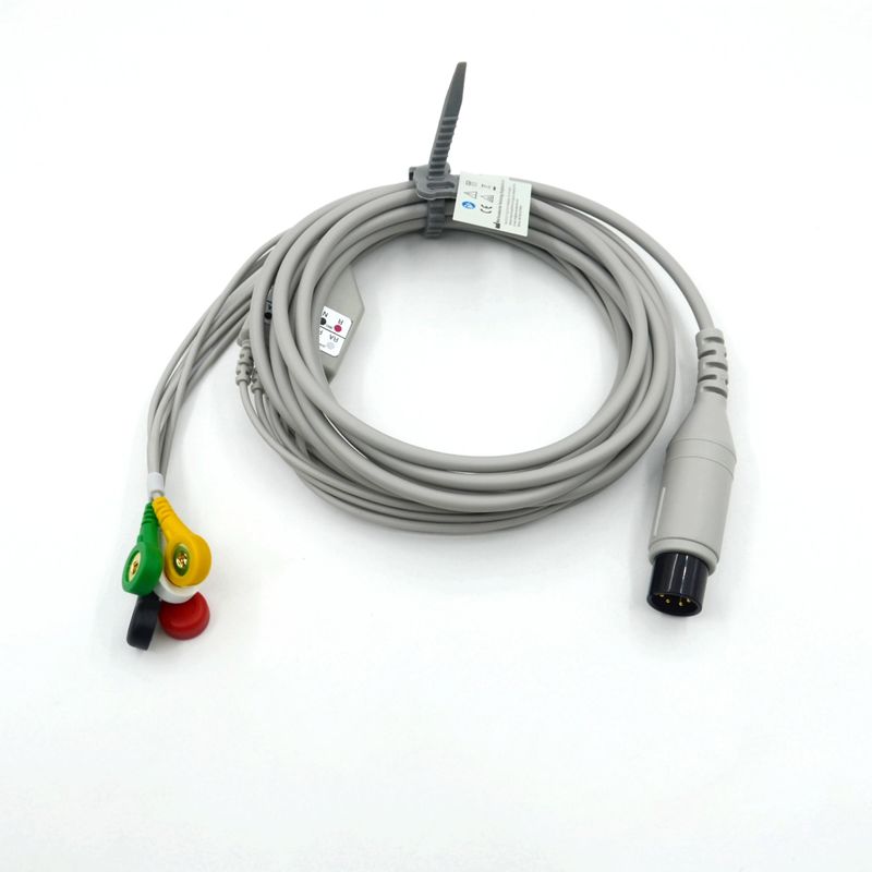 Compatibele AAMI Compatibele 5-aderige ECG-kabel IEC Snap voor medische accessoires