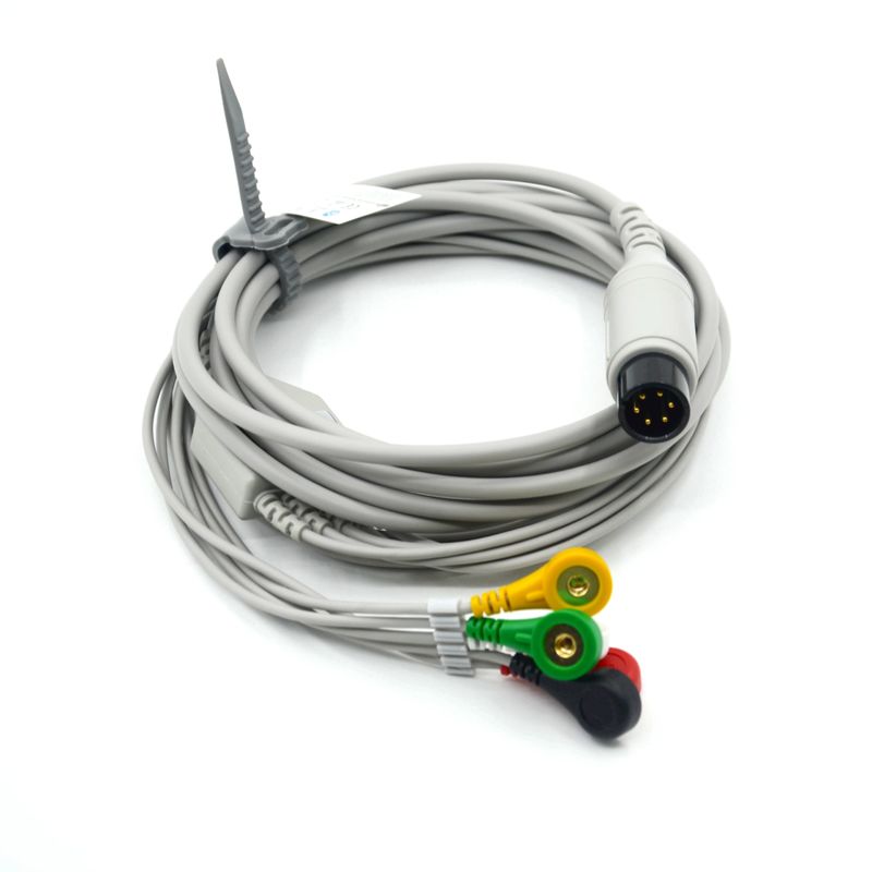 Compatibele AAMI Compatibele 5-aderige ECG-kabel IEC Snap voor medische accessoires