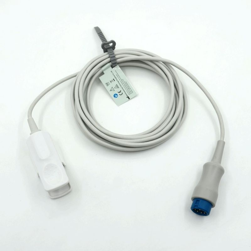 Producent Monitor Accessoires Herbruikbare volwassen clip Compatible Mindray SpO2 sensor voor T5/T8,7pin,3m