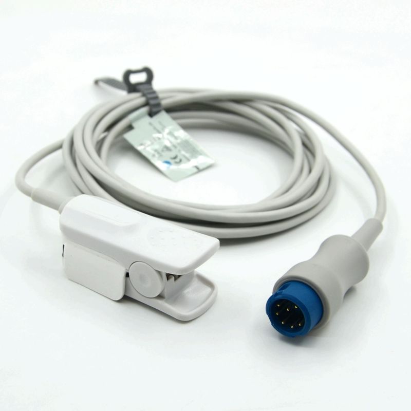 Producent Monitor Accessoires Herbruikbare volwassen clip Compatible Mindray SpO2 sensor voor T5/T8,7pin,3m