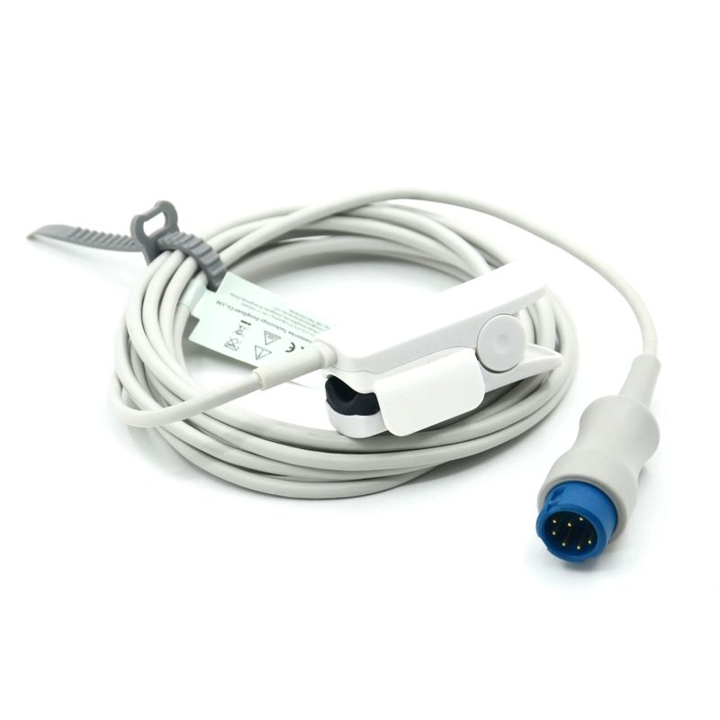 Producent Monitor Accessoires Herbruikbare volwassen clip Compatible Mindray SpO2 sensor voor T5/T8,7pin,3m