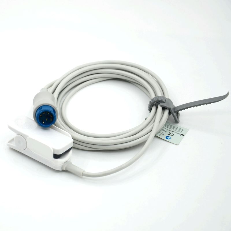 Producent Monitor Accessoires Herbruikbare volwassen clip Compatible Mindray SpO2 sensor voor T5/T8,7pin,3m