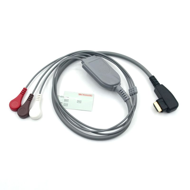 Medische Professional Productie DMS ECG Kabel Holter Probe 3Leads Snap AHA/IEC voor DMS300