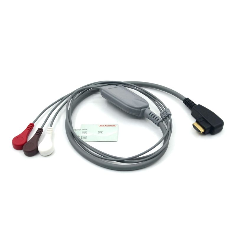 Medische Professional Productie DMS ECG Kabel Holter Probe 3Leads Snap AHA/IEC voor DMS300