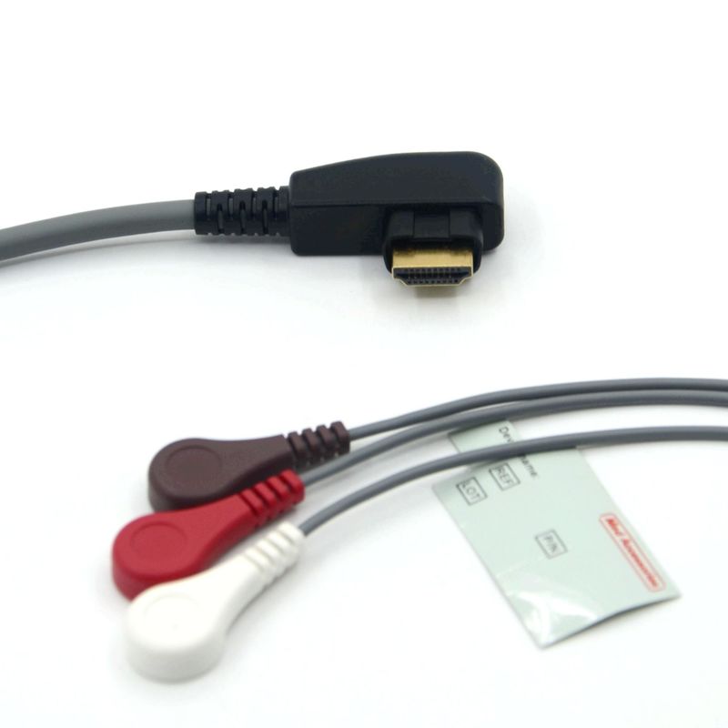 Medische Professional Productie DMS ECG Kabel Holter Probe 3Leads Snap AHA/IEC voor DMS300