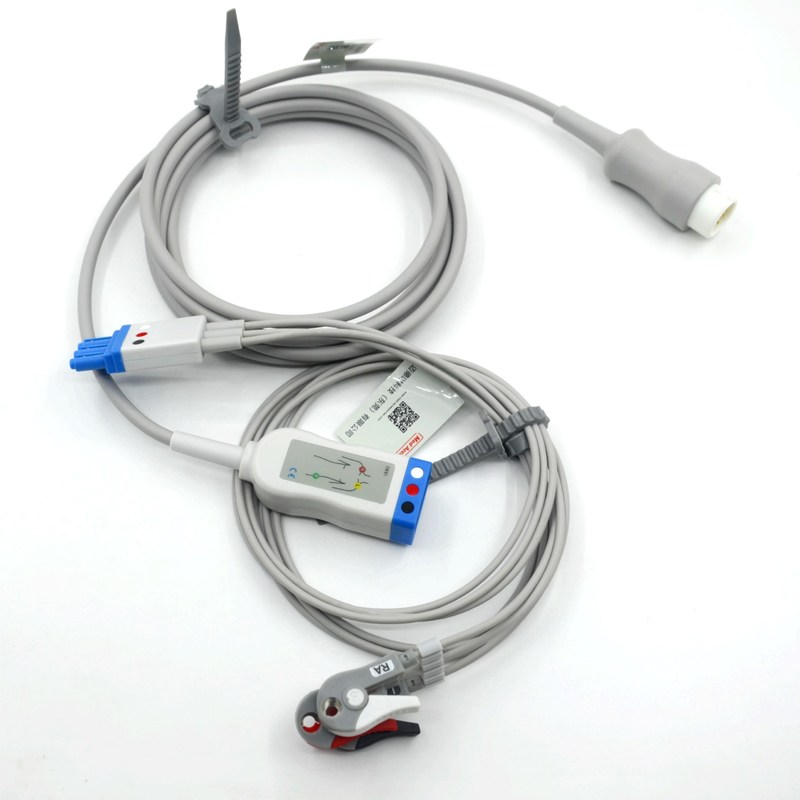 Compatibel Philips 3-lead Ecg-kabel Leads Drones With Grabber AHA Kleur CE&ISO13485