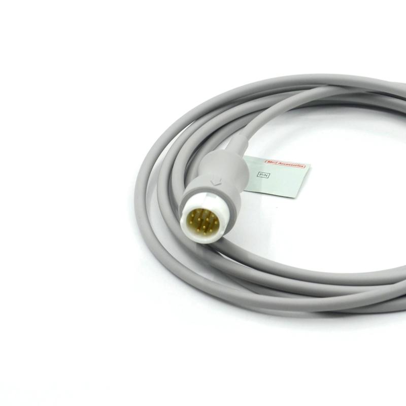 Medische apparatuur OEM compatibel met HP 5 leads IEC 12 pins monitor ECG trunk kabel