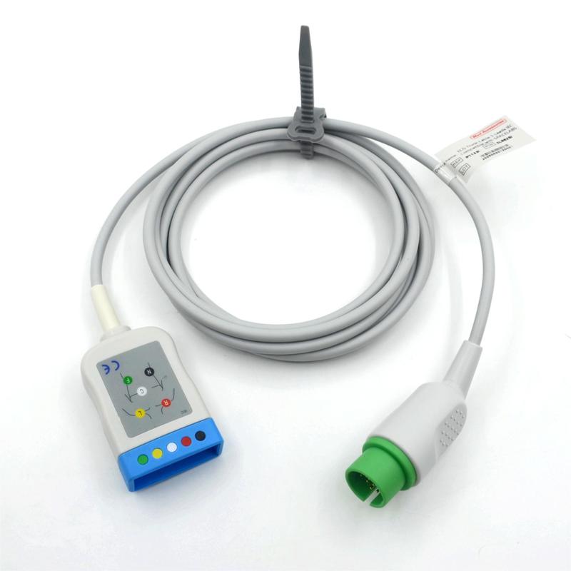Medische monitoraccessoire compatibele Spacelabs ECG-trunkkabel 5-aderige IEC EKG-kabel
