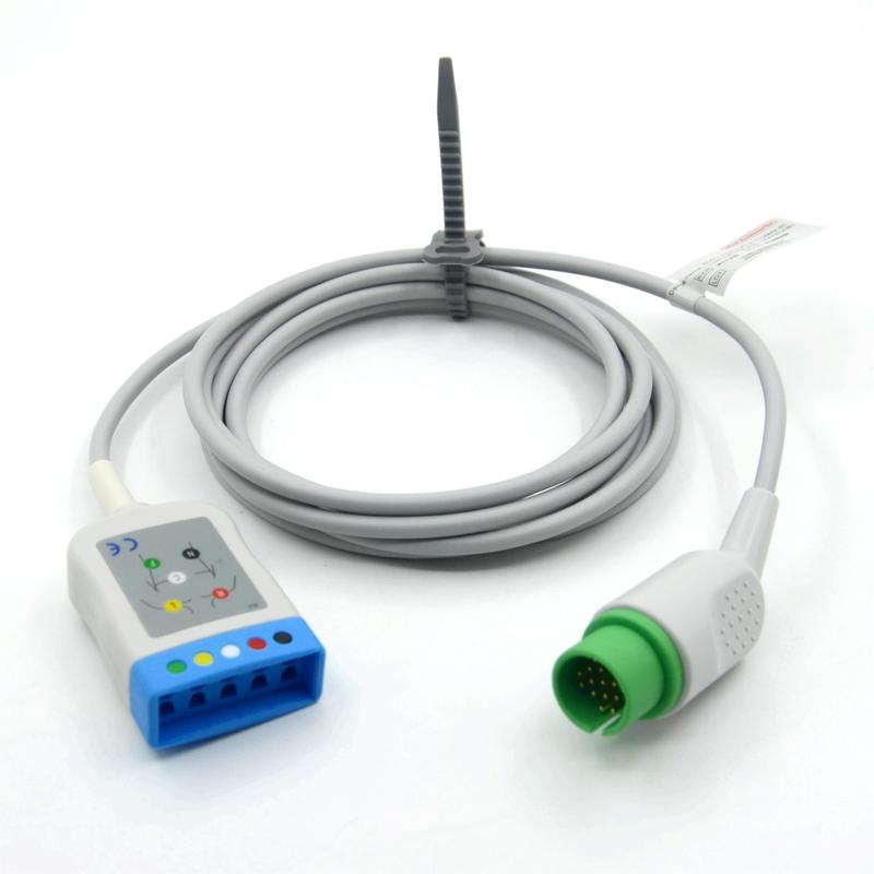 Medische monitoraccessoire compatibele Spacelabs ECG-trunkkabel 5-aderige IEC EKG-kabel