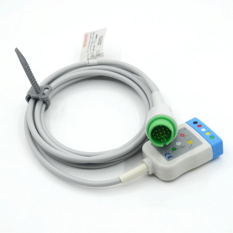 Medische monitoraccessoire compatibele Spacelabs ECG-trunkkabel 5-aderige IEC EKG-kabel